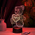 3D ночник Медвежонок и сердечко с именем или другой надписью (на заказ)