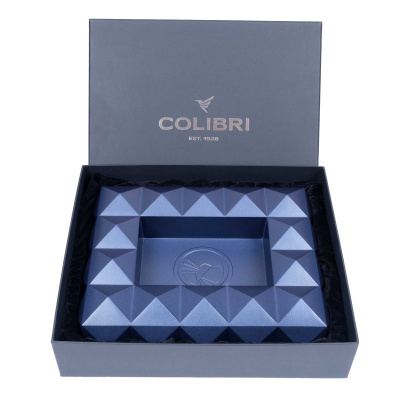 Пепельница Colibri Quasar на 8 сигар, Синий лак Navy