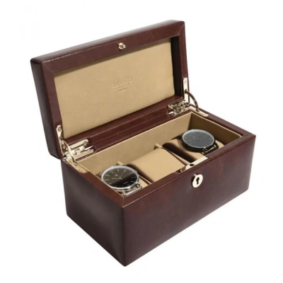 Шкатулка LC Designs для хранения 3-х часов и аксессуаров арт. 71212, коричневая