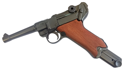 Макет. Пистолет Luger Parabellum P08 ("Люгер P08 Парабеллум") (Германия, 1898 г.), накладки на рукояти из дерева, арт.1143-M