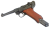 Макет. Пистолет Luger Parabellum P08 ("Люгер P08 Парабеллум") (Германия, 1898 г.), накладки на рукояти из дерева, арт.1143-M