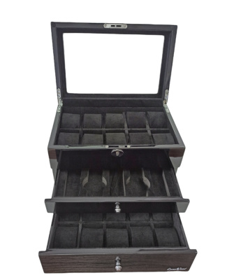 Шкатулка LuxeWood для хранения 25-ти часов арт. LW804-25-1. черная