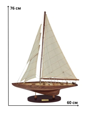 Сувенирная модель яхты "Shamrock" 1930г. (Y-02), 60*76 см