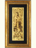 Картина "Солнце"  на сусальном золоте с кристаллами Сваровски (Swarovski)