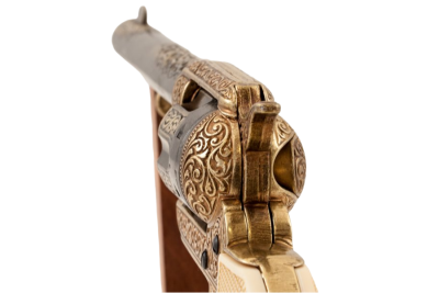 Макет. Револьвер Кольт кавалерийский CAL.45, 7½” (США, 1873 г.), латунь, рукоять под кость