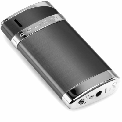 Зажигалка Colibri Essex Satin Gunmetal & polished silver