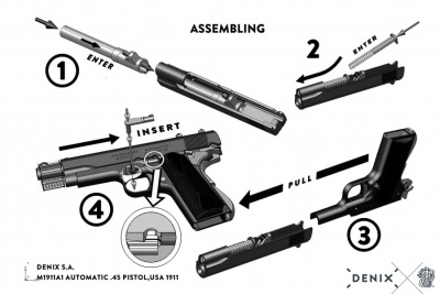 Макет. Пистолет Colt M1911A1 .45 (США, 1911 г.), арт.5312