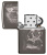 Зажигалка ZIPPO Skull Design с покрытием Black Ice®, латунь/сталь, черная, 38x13x57 мм