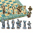 Шахматный набор "Древняя Спарта" (28х28 см),  доска патинированная с орнаментом