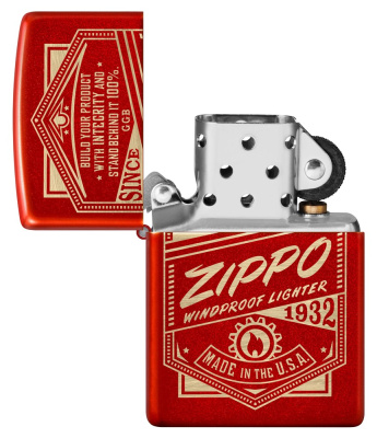 Зажигалка ZIPPO Classic с покрытием Metallic Red, латунь/сталь, красная, 38x13x57 мм Зажигалка ZIPPO Classic с покрытием Metallic Red, латунь/сталь, красная, 38x13x57 мм