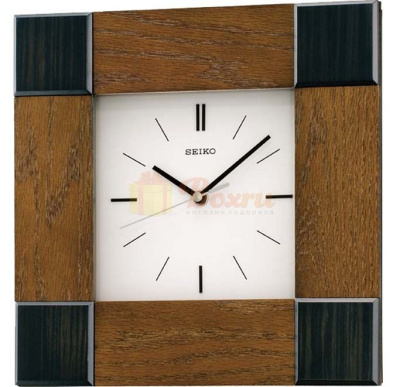 Настенные деревянные часы Seiko, QXA457B, в строгом, но элегантном исполнении 