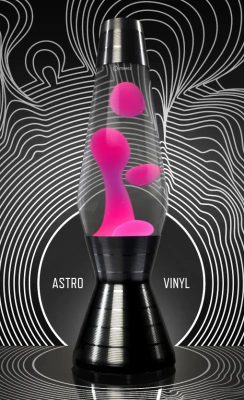 Лава-лампа Mathmos Astro Black Vinyl Розовая/Прозрачная