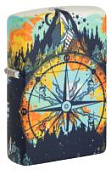 Зажигалка ZIPPO Compass с покрытием Glow In The Dark Green, латунь/сталь, разноцветная, 38x13x57 мм