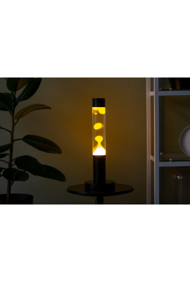 Лава лампа Amperia Slim Black Желтая/Прозрачная (39 см)