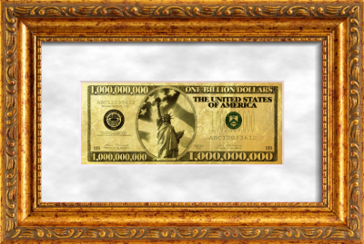 Картина на сусальном золоте «Миллиард долларов»