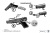 Макет. Пистолет Colt M1911A1 .45 (США, 1911 г.), разборный, арт.6312