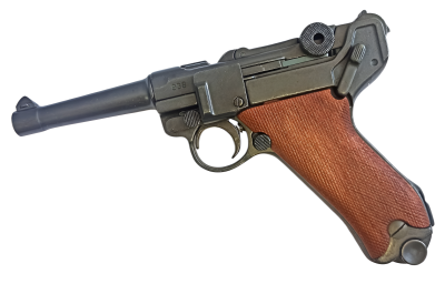 Макет. Пистолет Luger Parabellum P08 ("Люгер P08 Парабеллум") (Германия, 1898 г.), накладки на рукояти из дерева, арт.1143-M