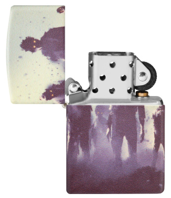 Зажигалка ZIPPO Zombie Design с покрытием 540 Matte, латунь/сталь, белая, матовая, 38x13x57 мм