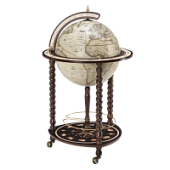 Глобус-бар напольный "Explora", d=40 см, антично-белый