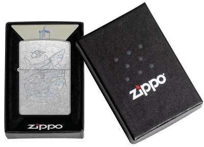 Зажигалка ZIPPO Guy Harvey с покрытием Street Chrome, латунь/сталь, серебристая, 38x13x57 мм Зажигалка ZIPPO Guy Harvey с покрытием Street Chrome, латунь/сталь, серебристая, 38x13x57 мм