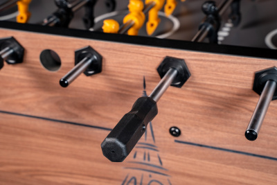 Игровой стол - футбол "Eiffel" (151х75,5х90см) коричнево-черный