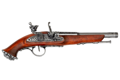 Макет. Кремневый пиратский пистоль (XVIII век), сталь