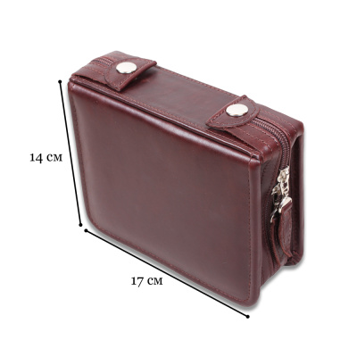 Несессер дорожный для ухода за обувью в сумке из натуральной кожи, арт.217КК1