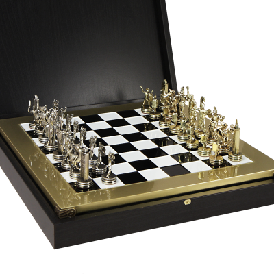 Шахматный набор "Троянская война" (36х36 см), доска черно-белая