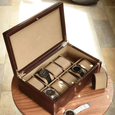 Шкатулка LC Designs для хранения 10-ти часов арт. 71213, коричневая Шкатулка LC Designs для хранения 10-ти часов арт. 71213, коричневая