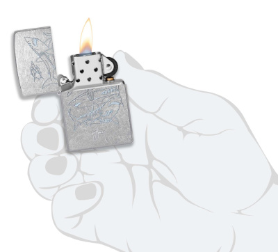 Зажигалка ZIPPO Guy Harvey с покрытием Street Chrome, латунь/сталь, серебристая, 38x13x57 мм Зажигалка ZIPPO Guy Harvey с покрытием Street Chrome, латунь/сталь, серебристая, 38x13x57 мм