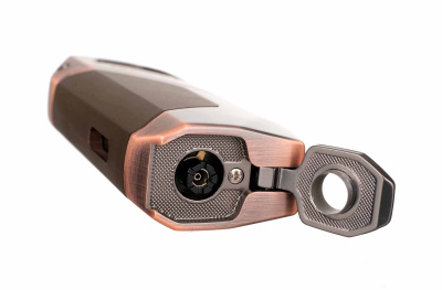 Зажигалка сигарная Honest, двойное пламя, с пробойником, бронза Зажигалка сигарная Honest, двойное пламя, с пробойником, бронза