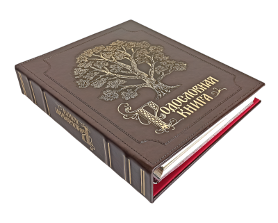Родословная книга "Изысканная"с золоченым древом, экокожа Родословная книга "Изысканная"с золоченым древом, экокожа