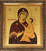 Тихвинская икона Божией Матери на сусальном золоте 210х180 мм Тихвинская икона Божией Матери на сусальном золоте 210х180 мм
