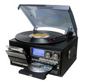 Виниловый проигрыватель LoopTone ДИСКО, Bt / CD / кассета / FM / АМ / USB, TR-18CD-BB