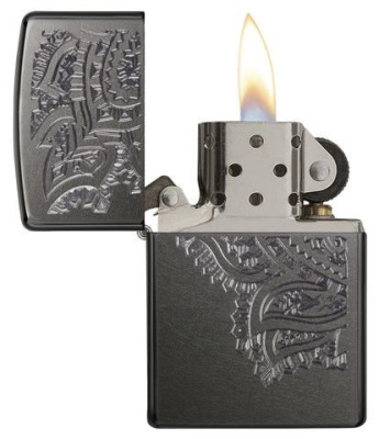 Зажигалка ZIPPO Classic с покрытием Gray, латунь/сталь, серая, матовая, 38x13x57 мм