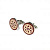 Запонки Cufflinks Inc. Круглые с красным узором CF62