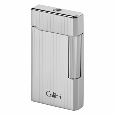 Кремниевая зажигалка Colibri WELLINGTON FTR-261008, серебряная