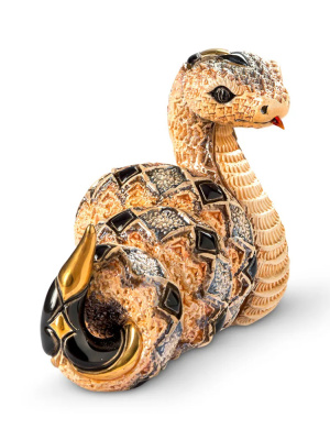 Статуэтка коллекционная Змея золотистая