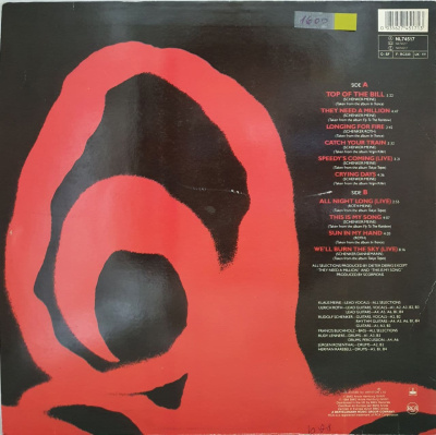 Виниловая пластинка Скорпионс, SCORPIONS, Best Of Scorpions, Vol. 2, бу