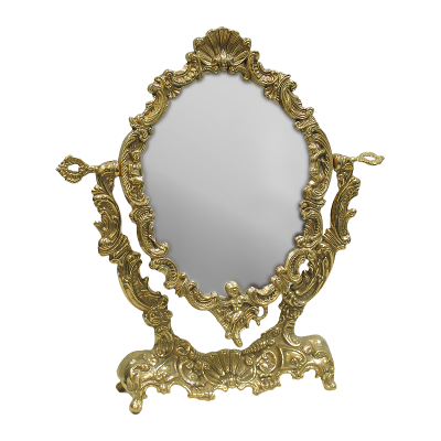 Зеркало настольное "Ракушка", золото