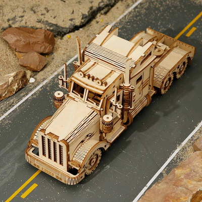 Деревянный конструктор Robotime - Тяжелый грузовик 1980-ых годов (Heavy Truck)