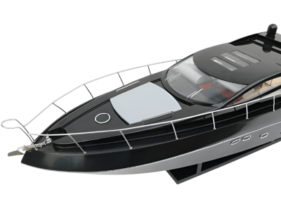 Модель яхты "Sunseeker Predator 64 black" 91*22*32