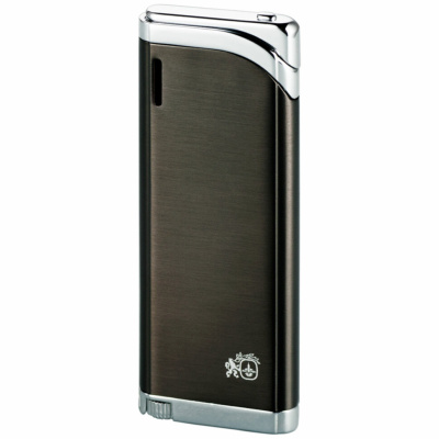 Зажигалка Colibri Debonair III satin gunmetal & polished silver