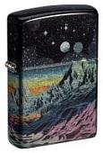 Зажигалка ZIPPO Space in Color Design с покрытием 540 Tumbled Chrome, латунь/сталь, разноцветная, 38x13x57 мм (без бензина)