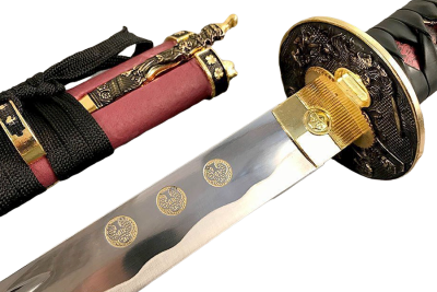 Макет. Катана, длинный японский меч "Токугава" с когаи и козукой