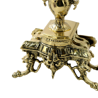 Каминные часы с канделябрами "Ажур", золото