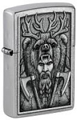 Зажигалка ZIPPO Barbarian Design с покрытием Street Chrome, латунь/сталь, серебристая, 38x13x57 мм Зажигалка ZIPPO Barbarian Design с покрытием Street Chrome, латунь/сталь, серебристая, 38x13x57 мм