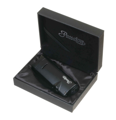 Зажигалка сигарная Passatore, тройное пламя, черная