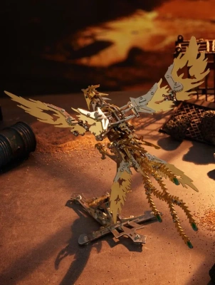 Механический конструктор DIY Cyberpunk из нержавеющей стали "Феникс" - Gold Механический конструктор DIY Cyberpunk из нержавеющей стали "Феникс" - Gold