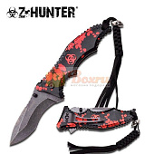 Нож Z-Hunter Spring, складной, красный, ZB-072RD 